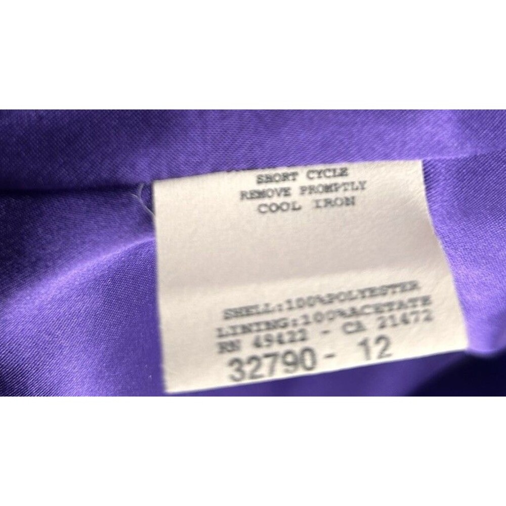Jessica McClintock gunne Sax purple satin evening cocktail dress 11 Homecoming - Picture 7 of 11